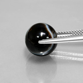 9,17 ctw natürlicher Schwarz Onyx, Kugel / Ball, Lichtundurchlässig