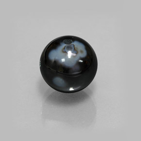 7,24 ctw natürlicher Schwarz Onyx, Sphäre / Kugel, Lichtundurchlässig