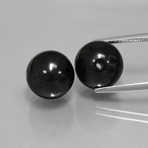  ct natürliche schwarzer Onyx-Edelsteine, Sphäre / Kugel, Lichtundurchlässig