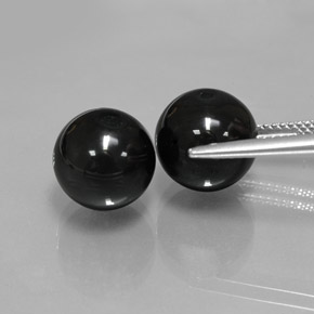  ct natürliche schwarzer Onyx-Edelsteine, Sphäre / Kugel, Lichtundurchlässig