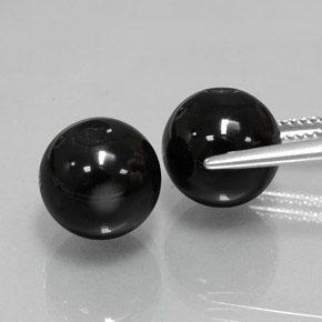  ct natürliche schwarzer Onyx-Edelsteine, Sphäre / Kugel, Lichtundurchlässig