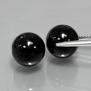  ct natürliche schwarzer Onyx-Edelsteine, Sphäre / Kugel, Lichtundurchlässig