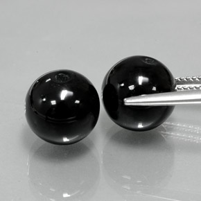  ct natürliche Schwarz Onyx-Edelsteine, Kugel / Ball, Lichtundurchlässig