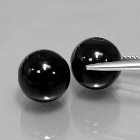  ct natürliche schwarzer Onyx-Edelsteine, Sphäre / Kugel, Lichtundurchlässig