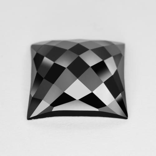 4,94 ctw natürlicher schwarzer Onyx, Quadrat, Lichtundurchlässig