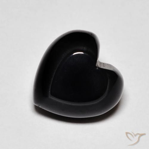 9,17 ctw natürlicher Schwarz Onyx, Herz, Lichtundurchlässig