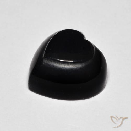 9,17 ctw natürlicher Schwarz Onyx, Herz, Lichtundurchlässig
