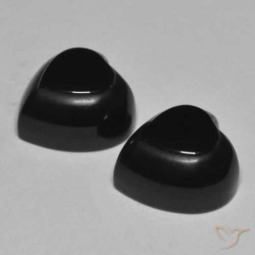 8.67 ct natürliche Schwarz Onyx-Edelsteine, Herz, Lichtundurchlässig