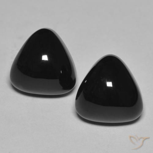 6.53ctw Natürlicher Schwarz Onyx, Trillion, Lichtundurchlässig