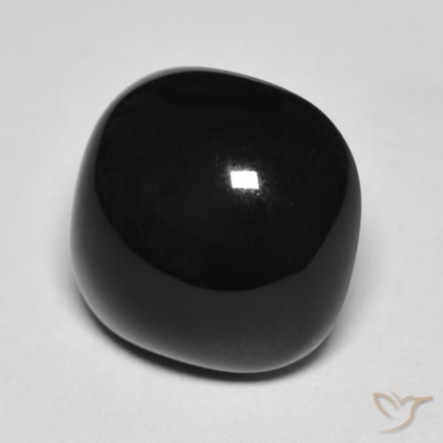 9,17 ctw natürlicher Schwarz Onyx, Kissen, Lichtundurchlässig
