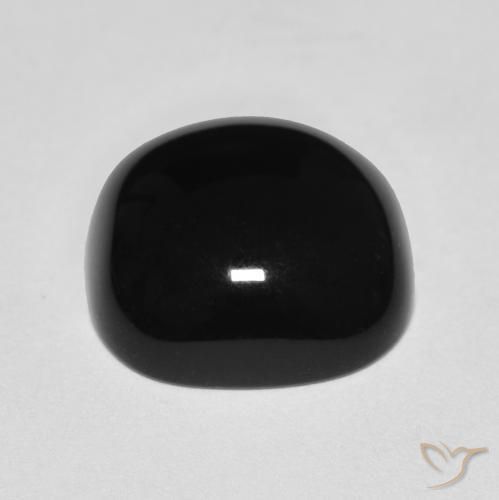9,17 ctw natürlicher Schwarz Onyx, Kissen, Lichtundurchlässig