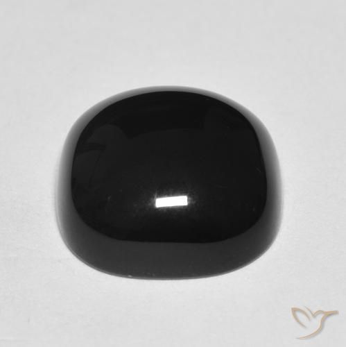 9,17 ctw natürlicher Schwarz Onyx, Kissen, Lichtundurchlässig