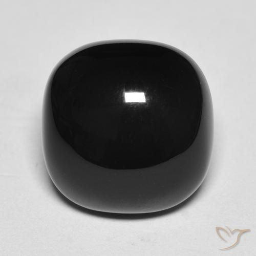 9,17 ctw natürlicher Schwarz Onyx, Kissen, Lichtundurchlässig
