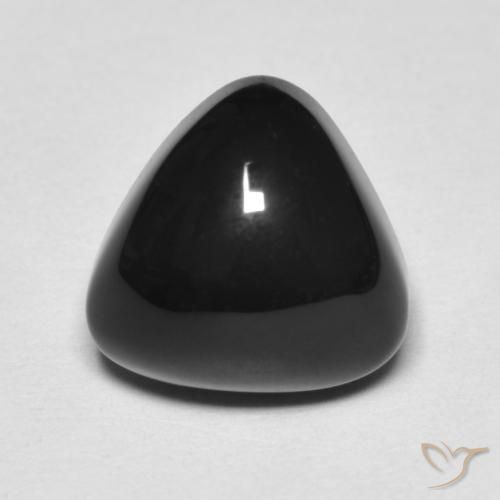 3.35ct Natürlicher Schwarz Onyx, Trillion, Lichtundurchlässig
