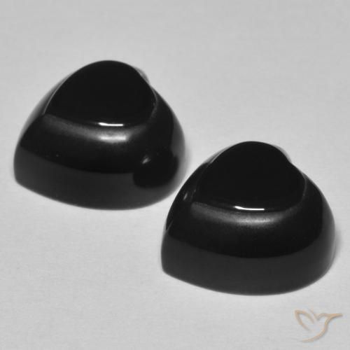 8.67 ct natürliche Schwarz Onyx-Edelsteine, Herz, Lichtundurchlässig
