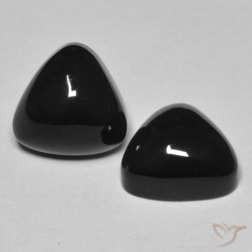 6.79ctw Natürlicher Schwarz Onyx, Trillion, Lichtundurchlässig
