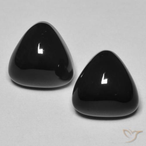6.69ctw Natürlicher Schwarz Onyx, Trillion, Lichtundurchlässig