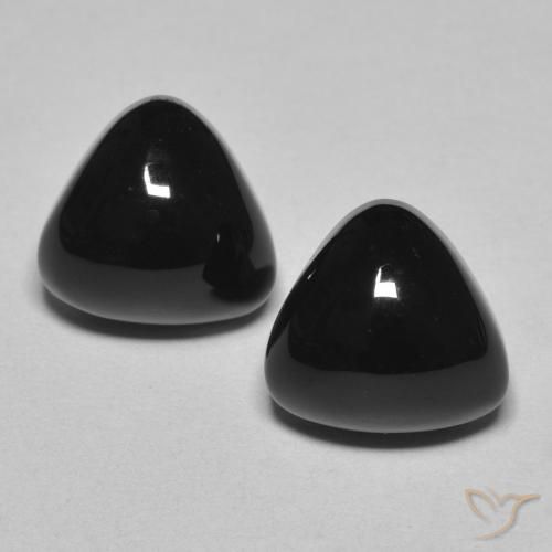 6.48ctw Natürlicher Schwarz Onyx, Trillion, Lichtundurchlässig
