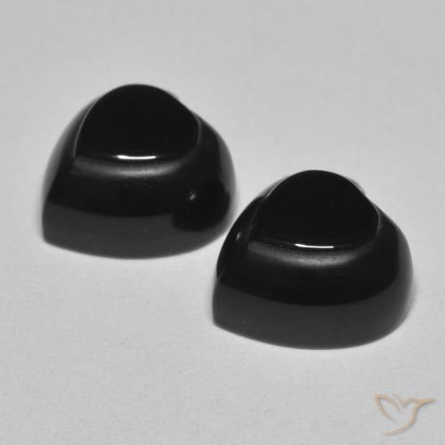 8.63 ct natürliche Schwarz Onyx-Edelsteine, Herz, Lichtundurchlässig