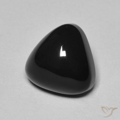 9,17 ctw natürlicher Schwarz Onyx, Trillion, Lichtundurchlässig