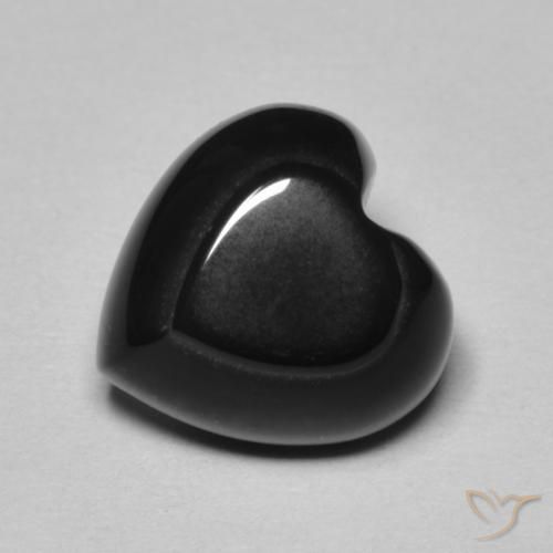 9,17 ctw natürlicher Schwarz Onyx, Herz, Lichtundurchlässig