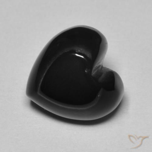 9,17 ctw natürlicher Schwarz Onyx, Herz, Lichtundurchlässig