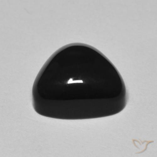 3.35ct Natürlicher Schwarz Onyx, Trillion, Lichtundurchlässig