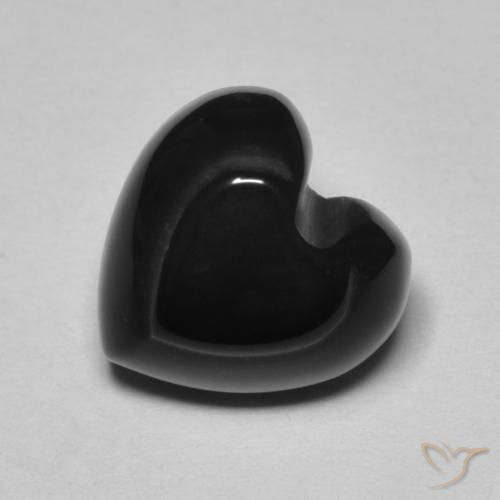 9,17 ctw natürlicher Schwarz Onyx, Herz, Lichtundurchlässig