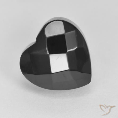 9,17 ctw natürlicher Schwarz Onyx, Herz, Lichtundurchlässig