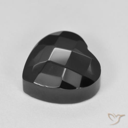 9,17 ctw natürlicher Schwarz Onyx, Herz, Lichtundurchlässig