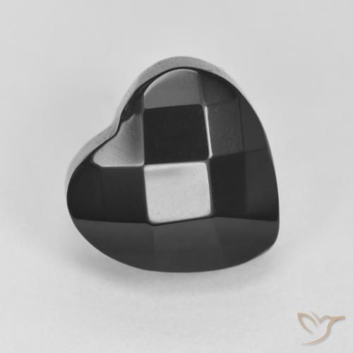 9,17 ctw natürlicher Schwarz Onyx, Herz, Lichtundurchlässig
