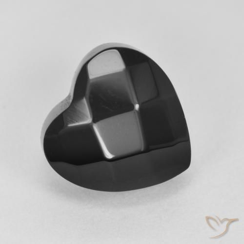9,17 ctw natürlicher Schwarz Onyx, Herz, Lichtundurchlässig