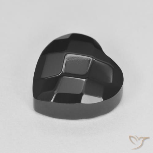 9,17 ctw natürlicher Schwarz Onyx, Herz, Lichtundurchlässig