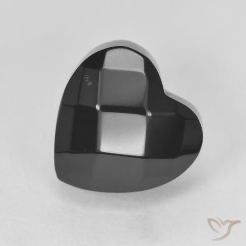 9,17 ctw natürlicher Schwarz Onyx, Herz, Lichtundurchlässig
