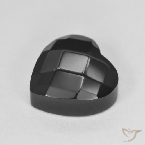 9,17 ctw natürlicher Schwarz Onyx, Herz, Lichtundurchlässig