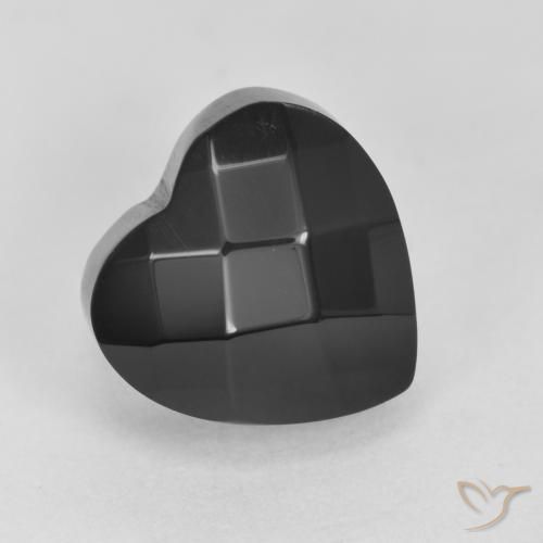 9,17 ctw natürlicher Schwarz Onyx, Herz, Lichtundurchlässig