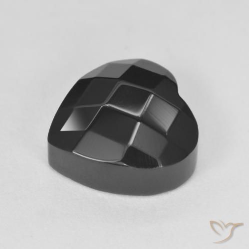 9,17 ctw natürlicher Schwarz Onyx, Herz, Lichtundurchlässig