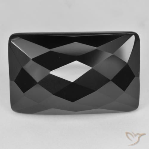 9,17 ctw natürlicher Schwarz Onyx, Kissen, Lichtundurchlässig
