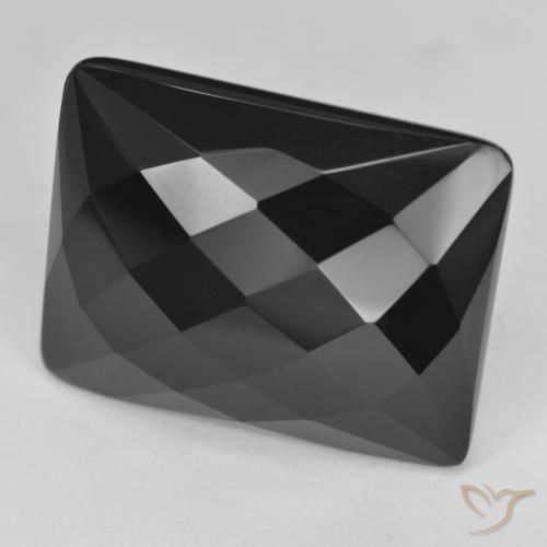 9,17 ctw natürlicher Schwarz Onyx, Baguette, Lichtundurchlässig