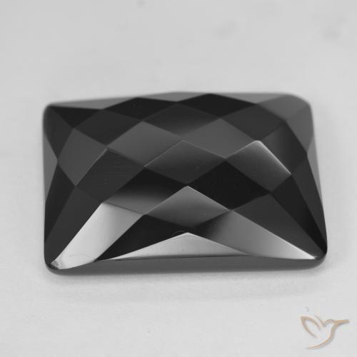 9,17 ctw natürlicher Schwarz Onyx, Baguette, Lichtundurchlässig