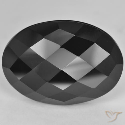 33.29ct Natürlicher Schwarz Onyx, Oval, Lichtundurchlässig