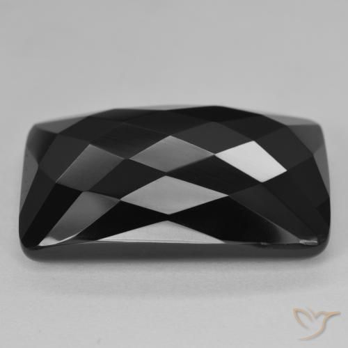 9,17 ctw natürlicher Schwarz Onyx, Kissen, Lichtundurchlässig
