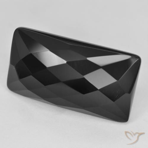22.75ct Natürlicher Schwarz Onyx, Baguette, Lichtundurchlässig