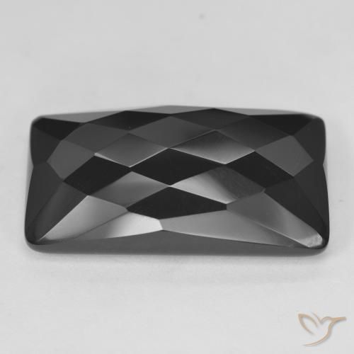 9,17 ctw natürlicher Schwarz Onyx, Baguette, Lichtundurchlässig