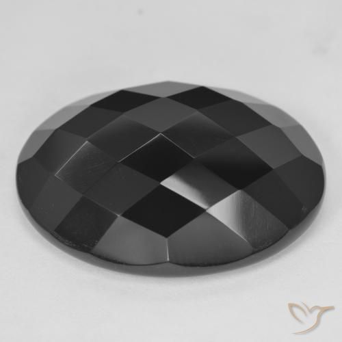 28.87ct Natürlicher Schwarz Onyx, Oval, Lichtundurchlässig