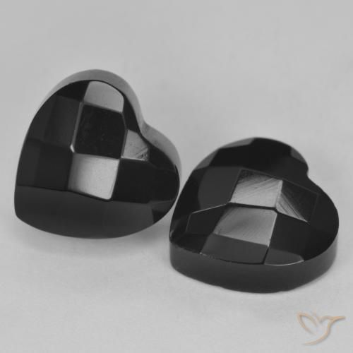 8.38ctw Natürlicher Schwarz Onyx, Herz, Lichtundurchlässig