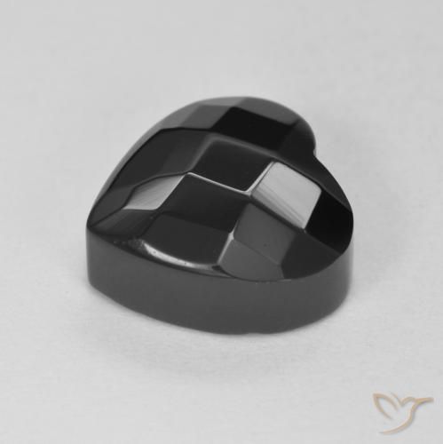 9,17 ctw natürlicher Schwarz Onyx, Herz, Lichtundurchlässig