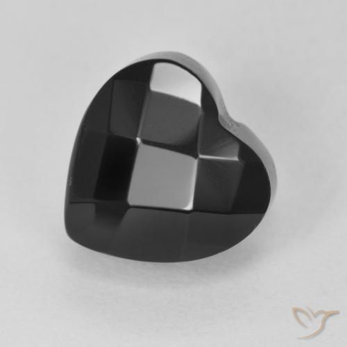 9,17 ctw natürlicher Schwarz Onyx, Herz, Lichtundurchlässig