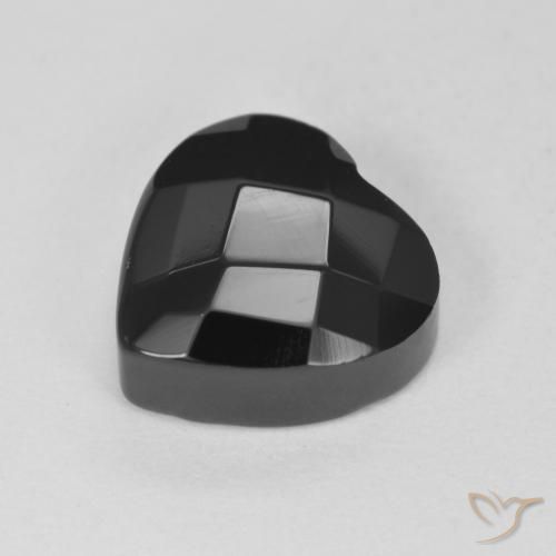 9,17 ctw natürlicher Schwarz Onyx, Herz, Lichtundurchlässig