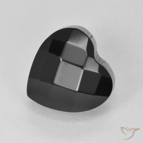 9,17 ctw natürlicher Schwarz Onyx, Herz, Lichtundurchlässig